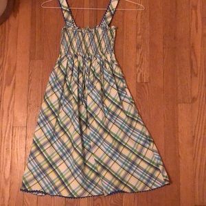 Blue/green plaid sundress